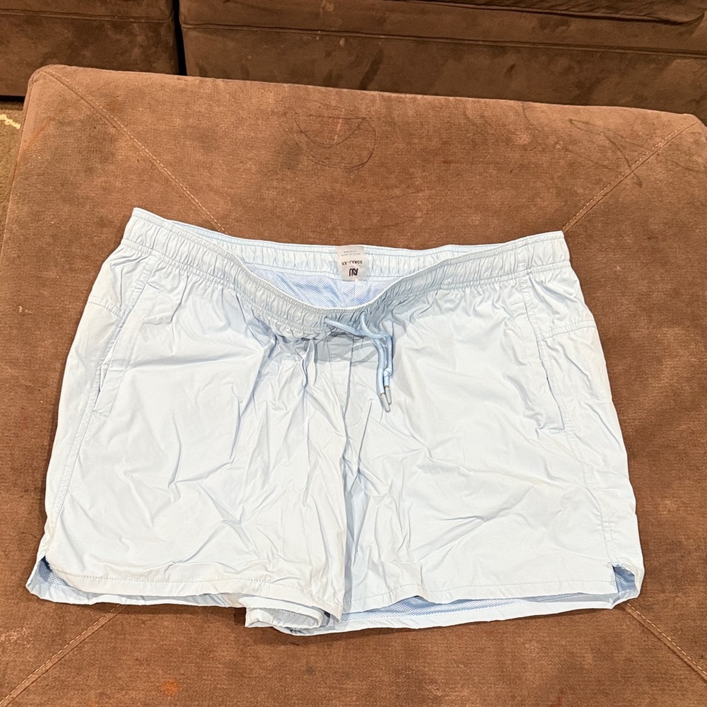 Light Blue Drawstring Swim Shorts - Picture 4 of 4